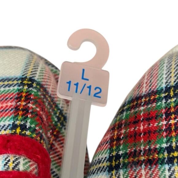 NWT Wondershop by Target Papa Elf Plaid Men’s Faux Fur Slippers Large 11 / 12 - Picture 6 of 8